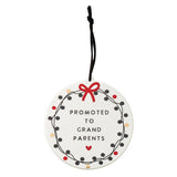 New Grandparents Gift Ceramic Ornament - Promoted to Grandparents