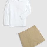 Khaki A-Line Skort