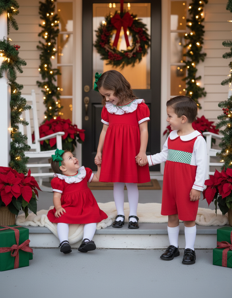 PREORDER Mistletoe Moments Smocked Corduroy Dress