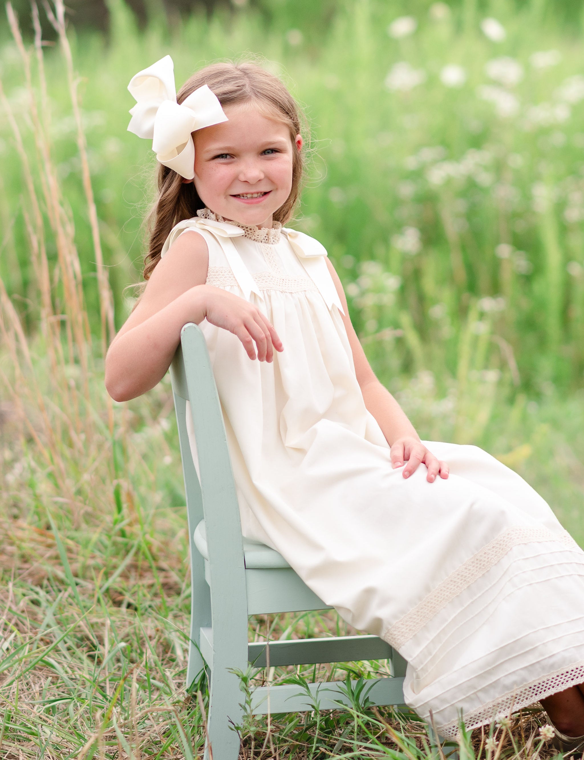 Cambridge Ecru Sleeveless Heirloom Dress
